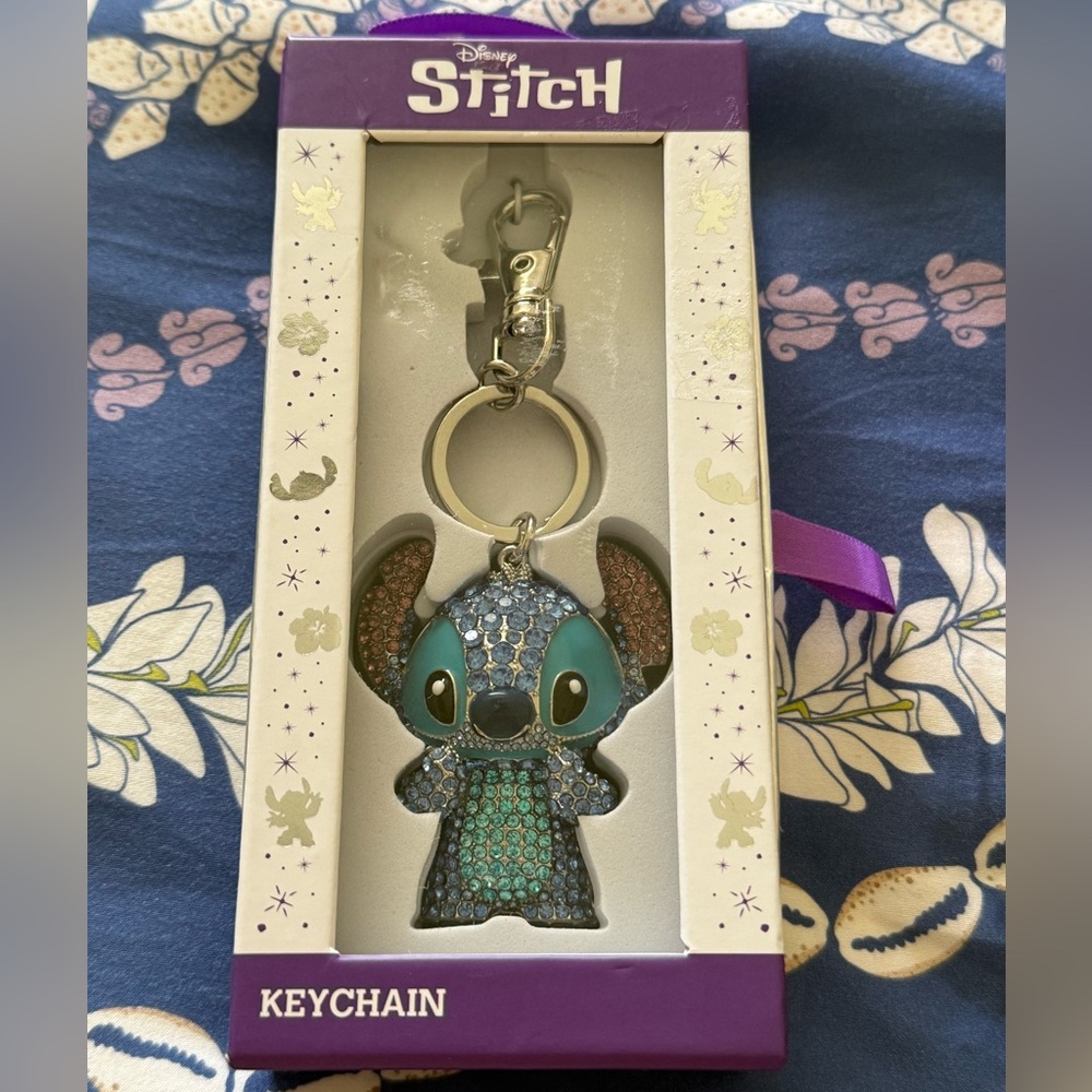Disney Stitch Keychain with Crystals